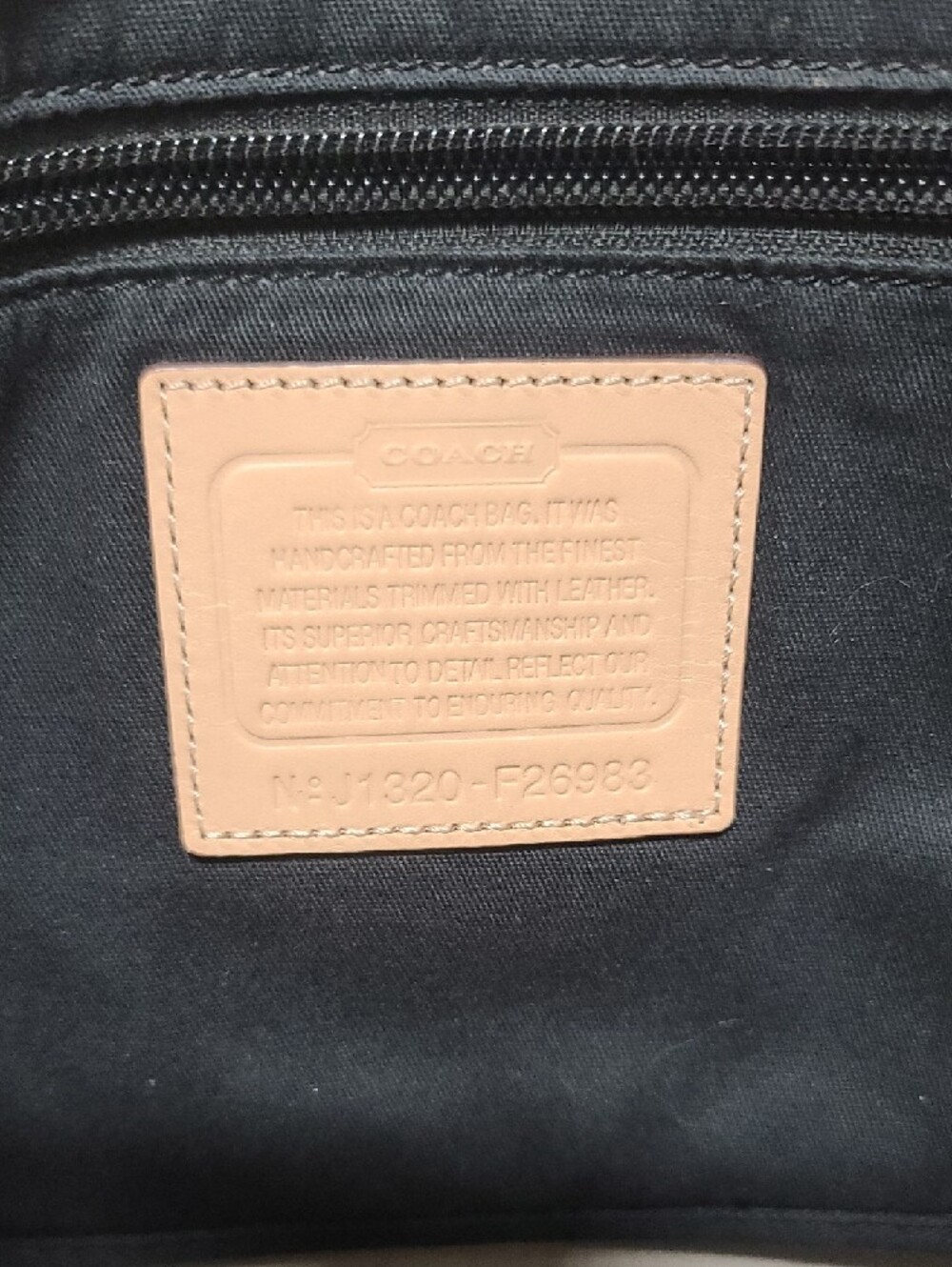 Coach Zebra-Print Metro Tote in Black and Cream with Tan Trim, Note Call Outs - Picture 4 of 15